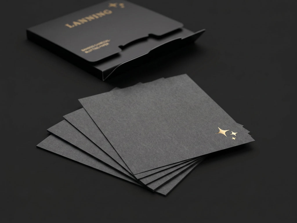 LANNING blotting paper sheets fanned out beside the pack